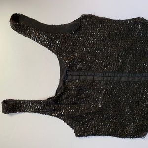 Black Sequined Corset Top